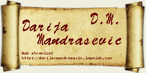 Darija Mandrašević vizit kartica